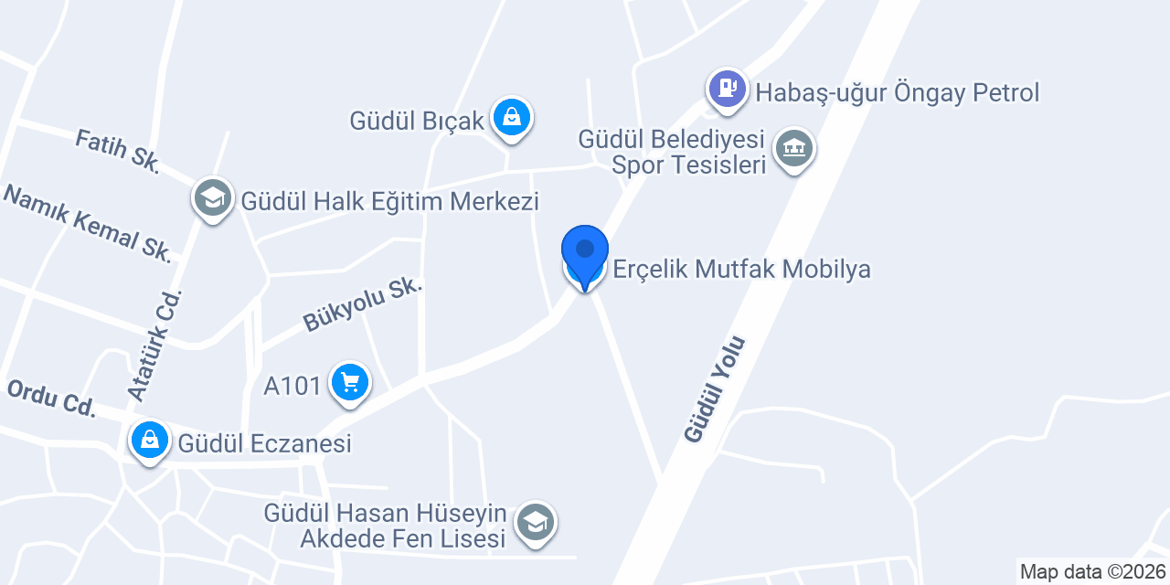 Erçelik Mutfak Mobilya konumu