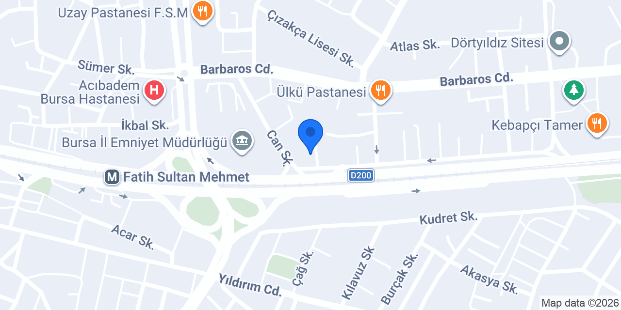 Nef Satış Ofisi Bursa konumu