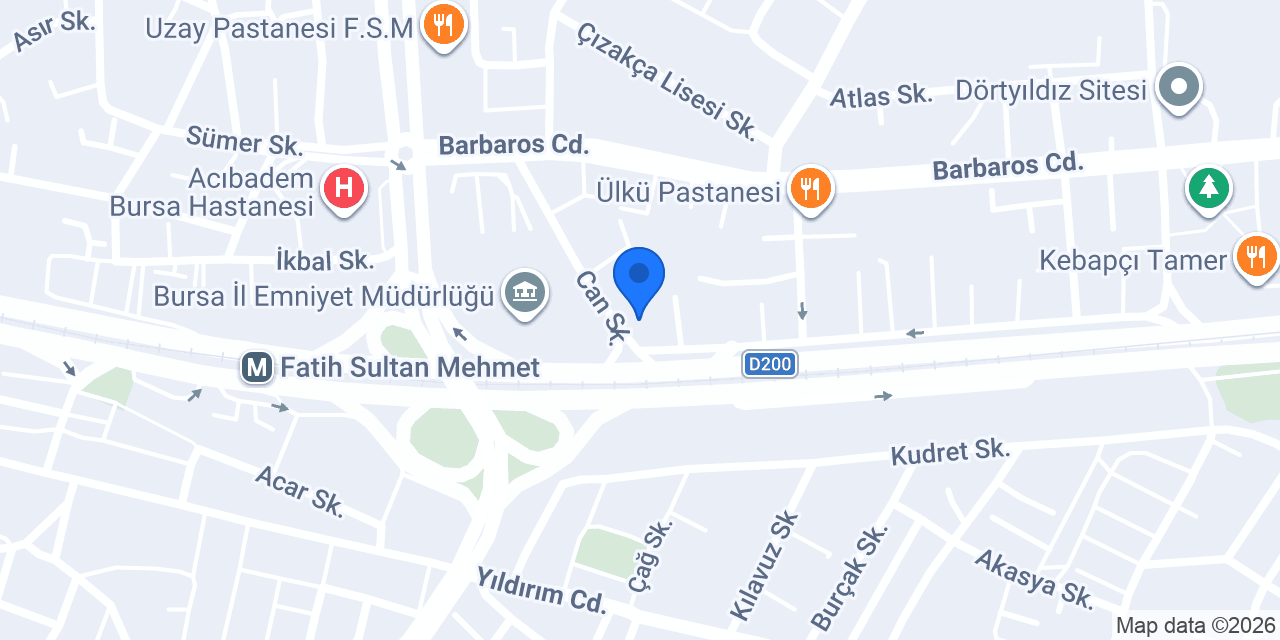 Eminevim Bursa Nilüfer Şube konumu