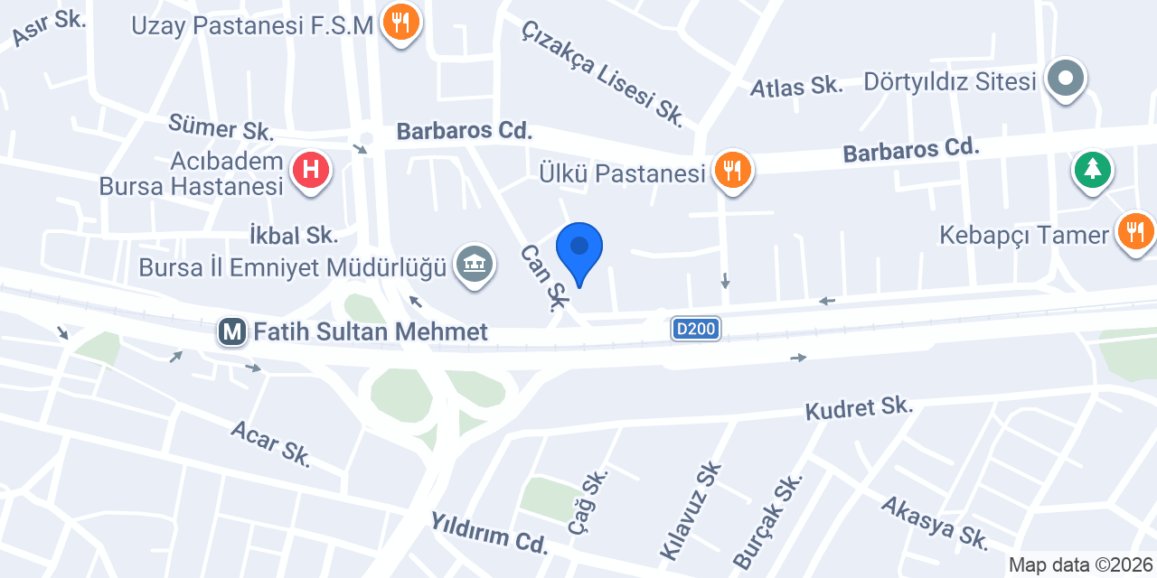 Erkoç Psikoteknik Değerlendirme Merkezi konumu