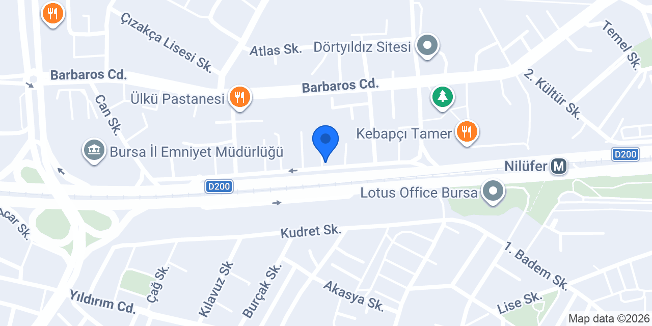 Bursa Işık Terapi Salonu konumu