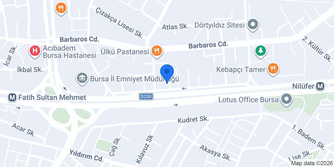 TEB Nilüfer Şubesi konumu
