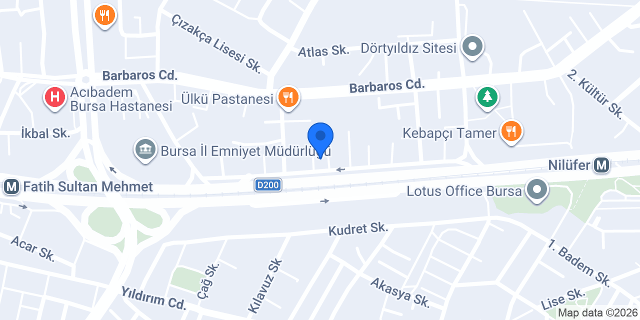 Akademi Royal Bursa konumu