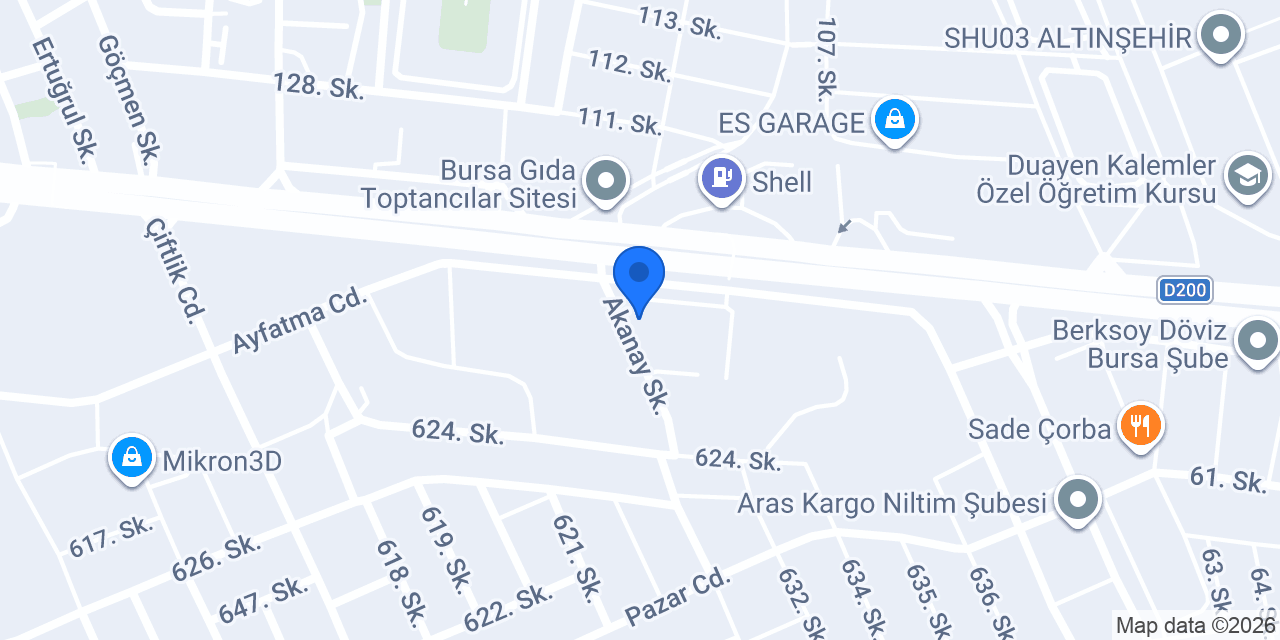 Yamaçlı İnşaat Ltd.Şti. konumu