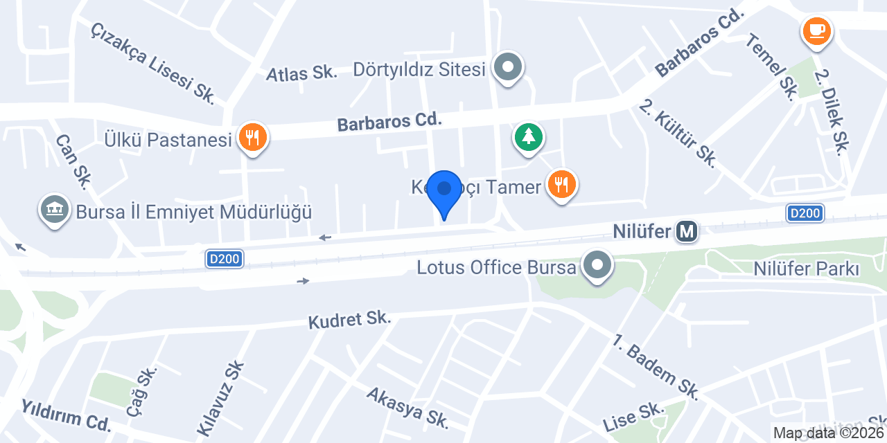 Bursa Kadastro Özcan Özçelik (Lisanslı Harita Kadastro Bürosu) konumu