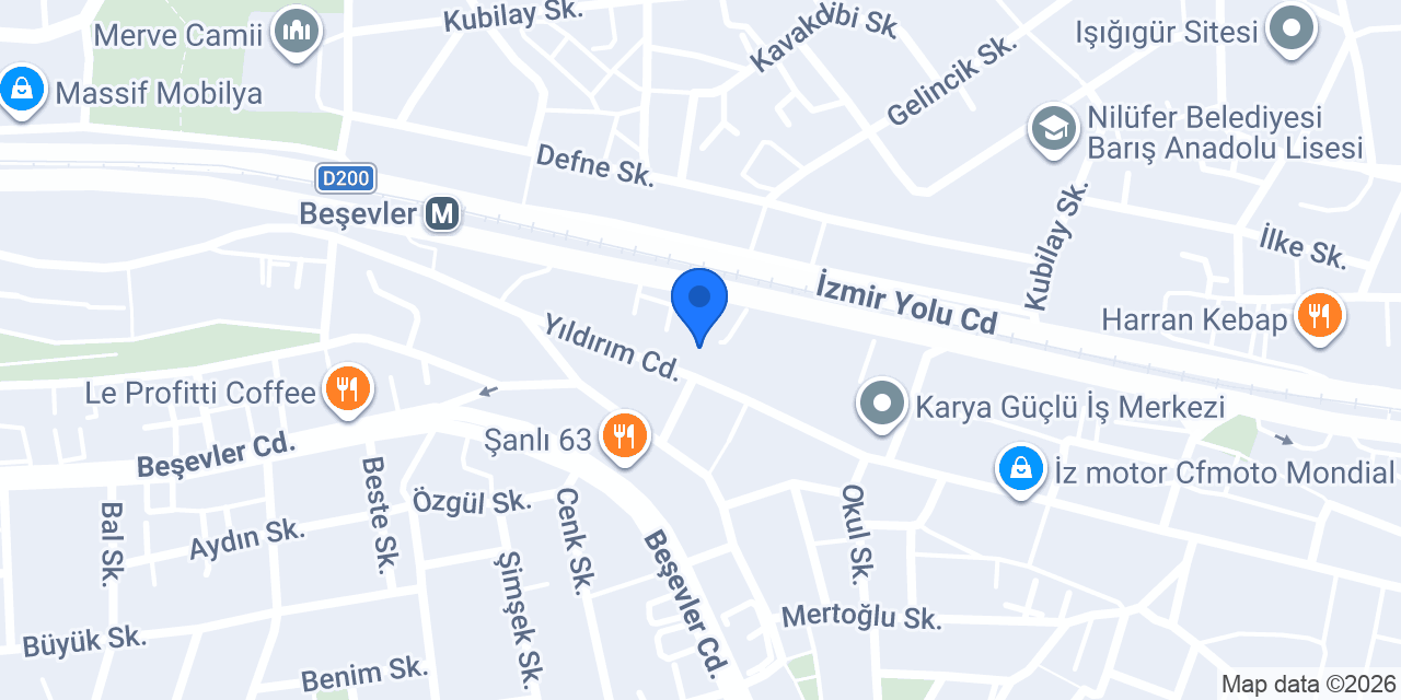 Bursa Polat Rent A Car konumu