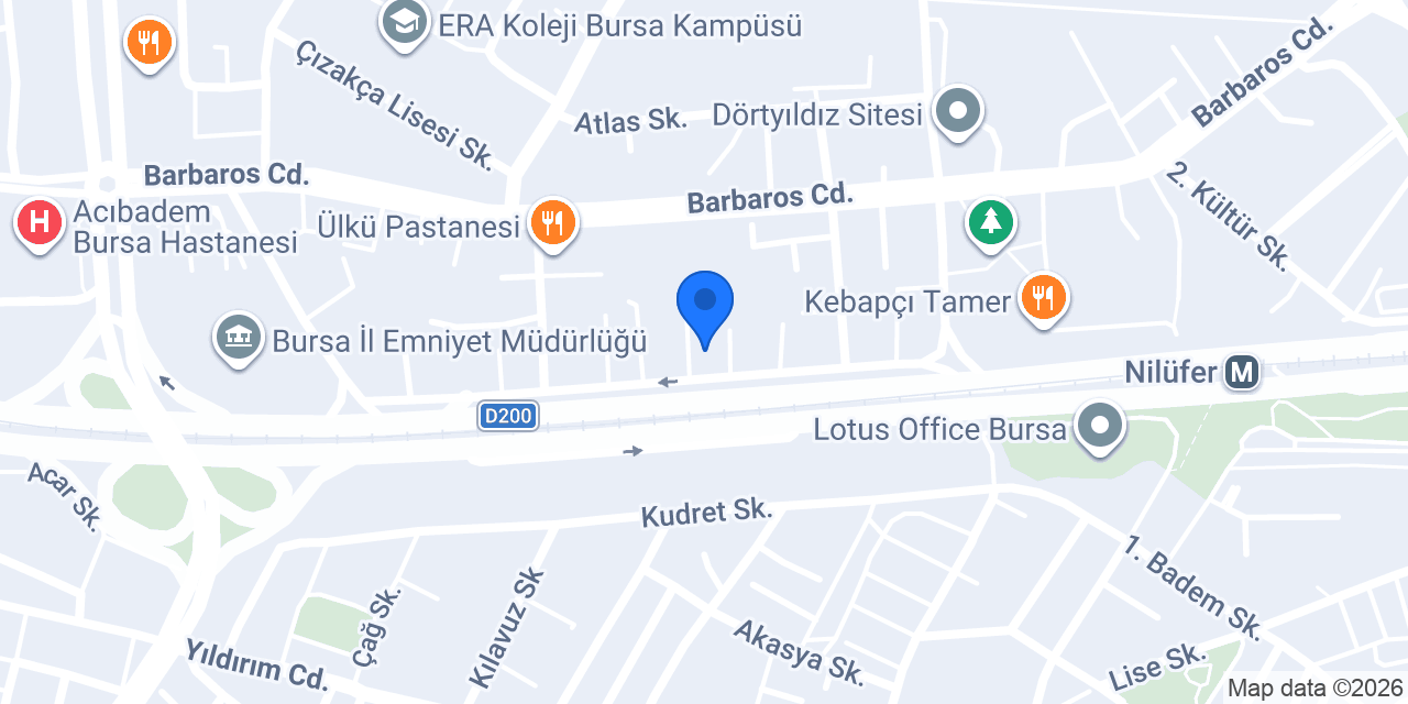 Garanti BBVA Nilüfer Şubesi konumu