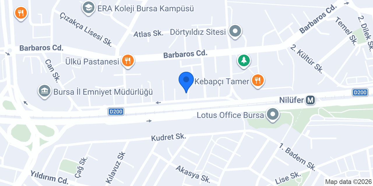 Şener&Çetinkaya Hukuk Bürosu konumu
