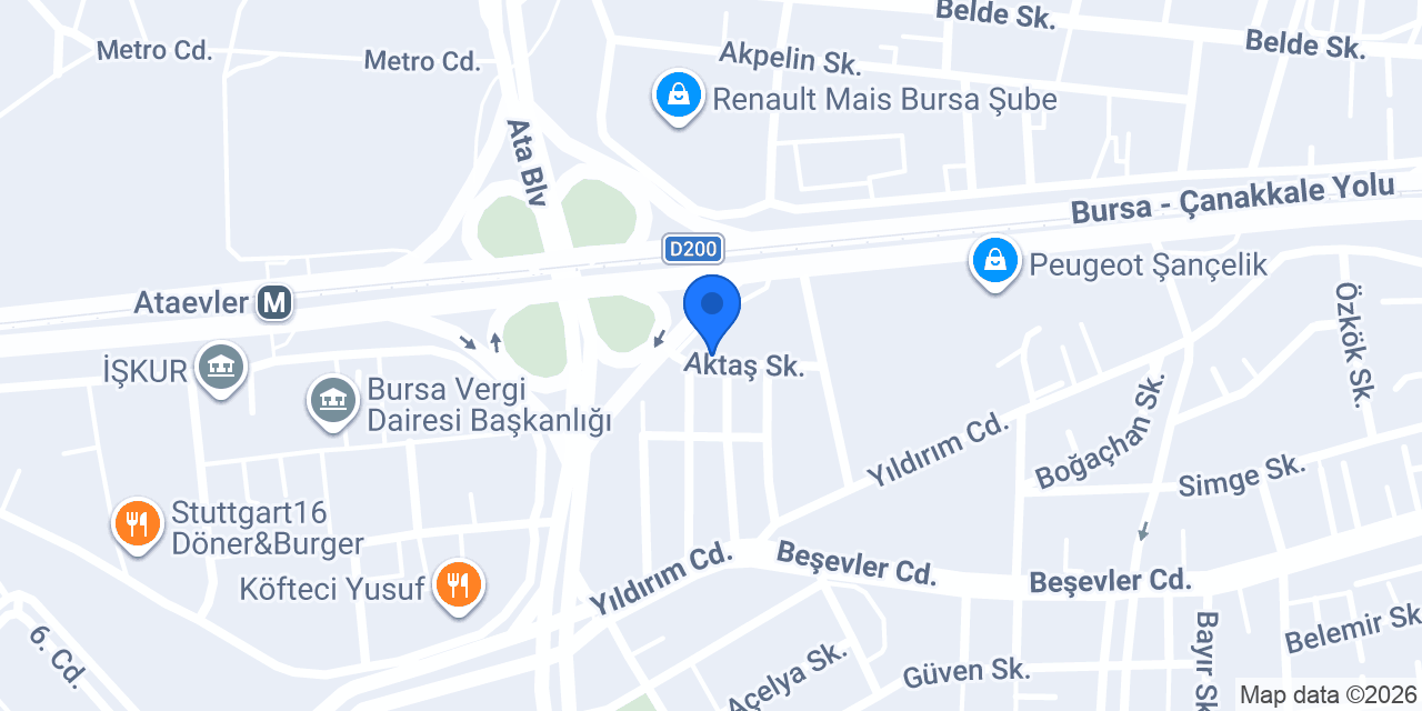 Bursa Ata Şube-SigortaWin konumu