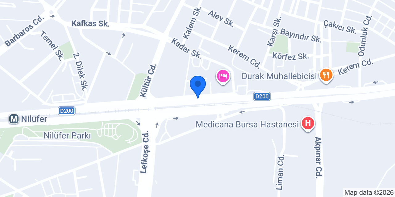 Bursa Eren Rent A Car konumu