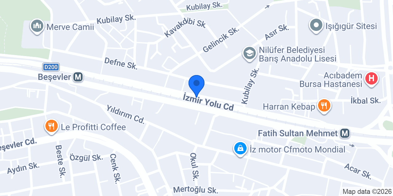 Zebrano Mobilya Bursa konumu