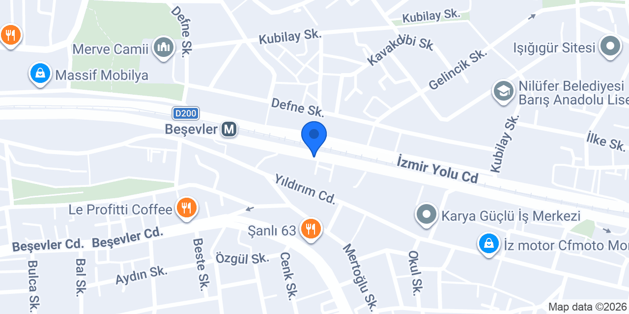 DENİZ AVİZE İzmir Yolu konumu