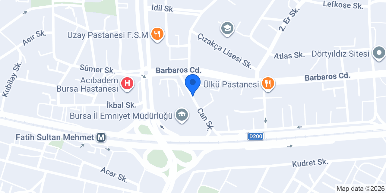 Emlak Katılım Nilüfer Şubesi konumu