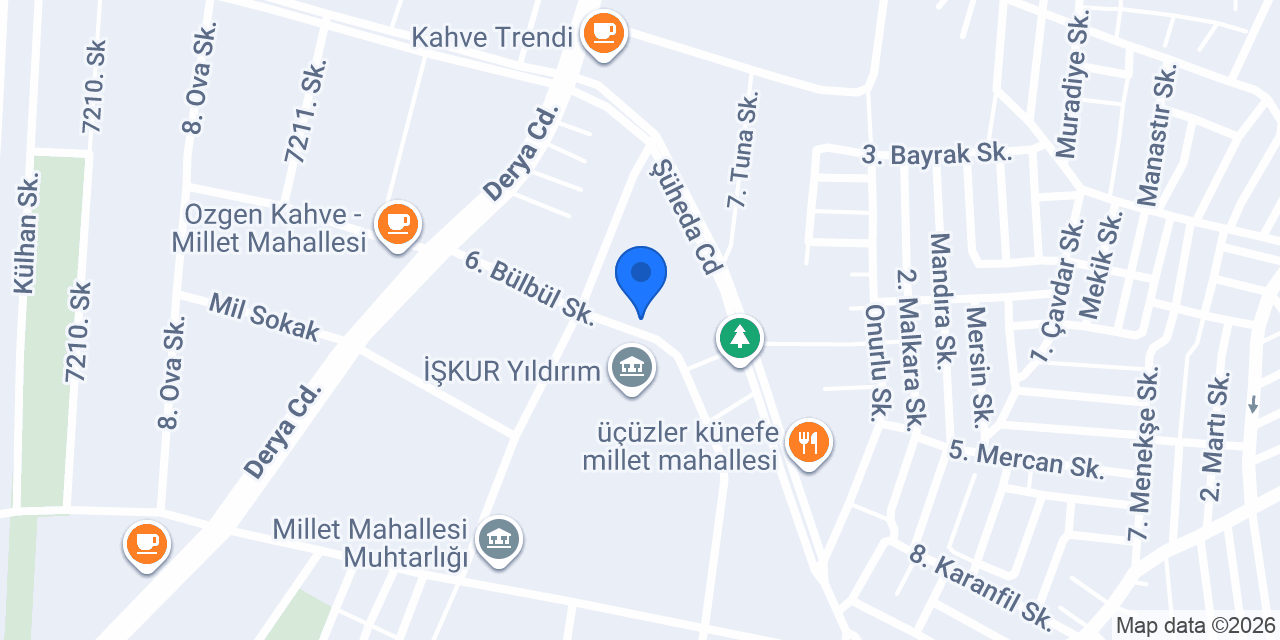 Yıldırım Erguvan İlkokulu konumu