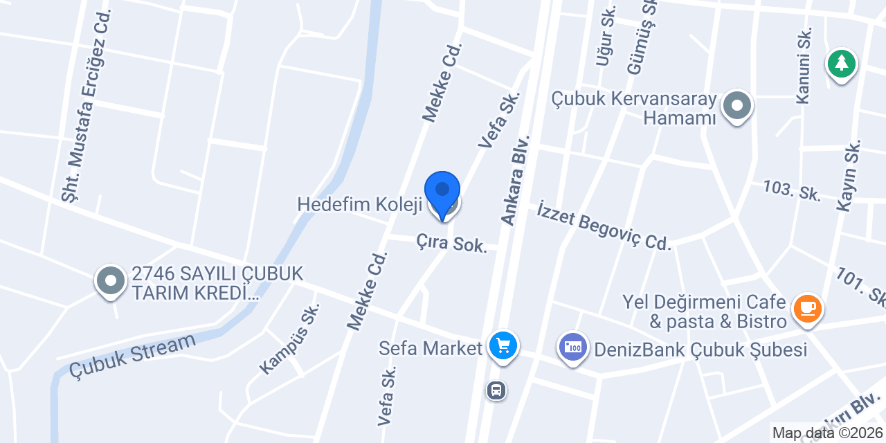 Hedefim Koleji konumu