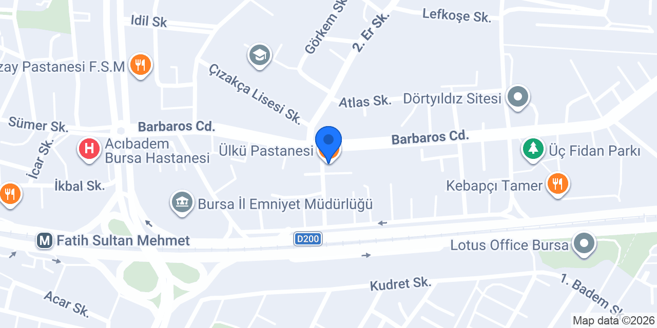 Ülkü Pastanesi konumu