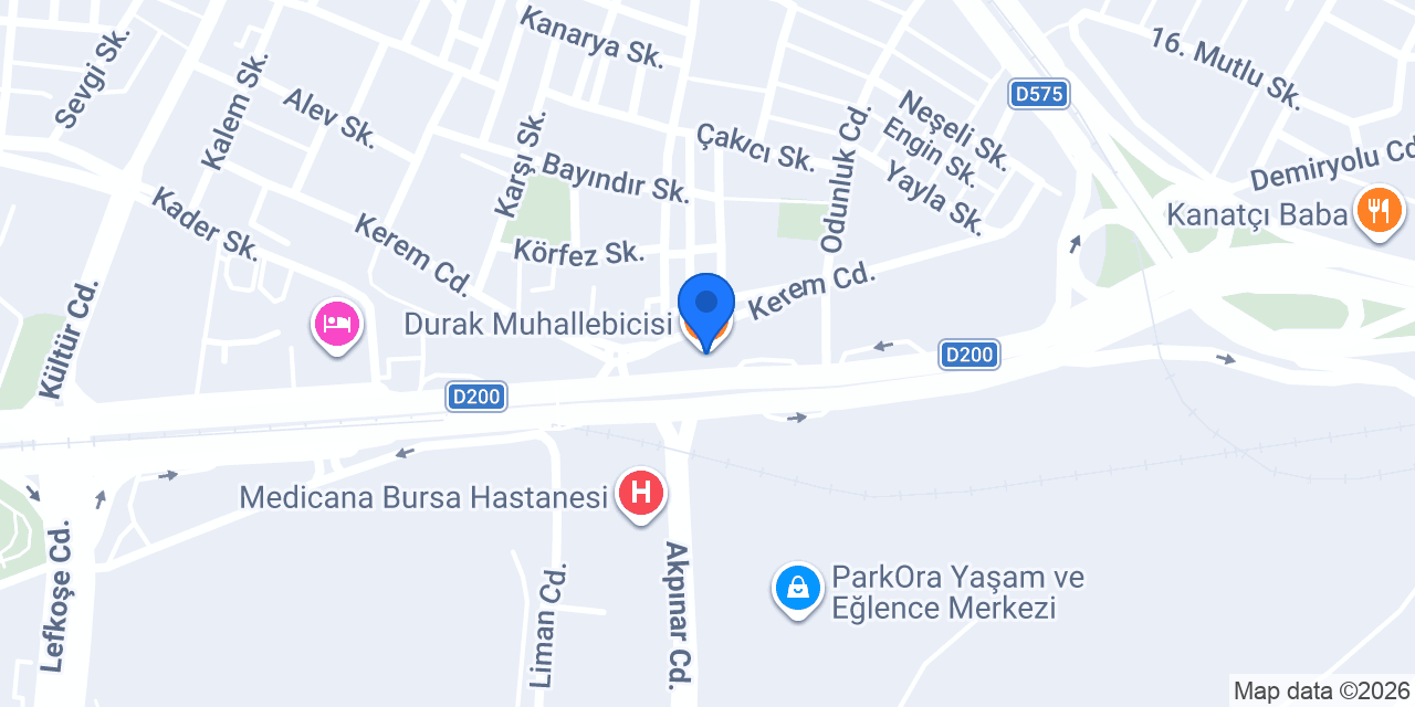 Durak Muhallebicisi konumu