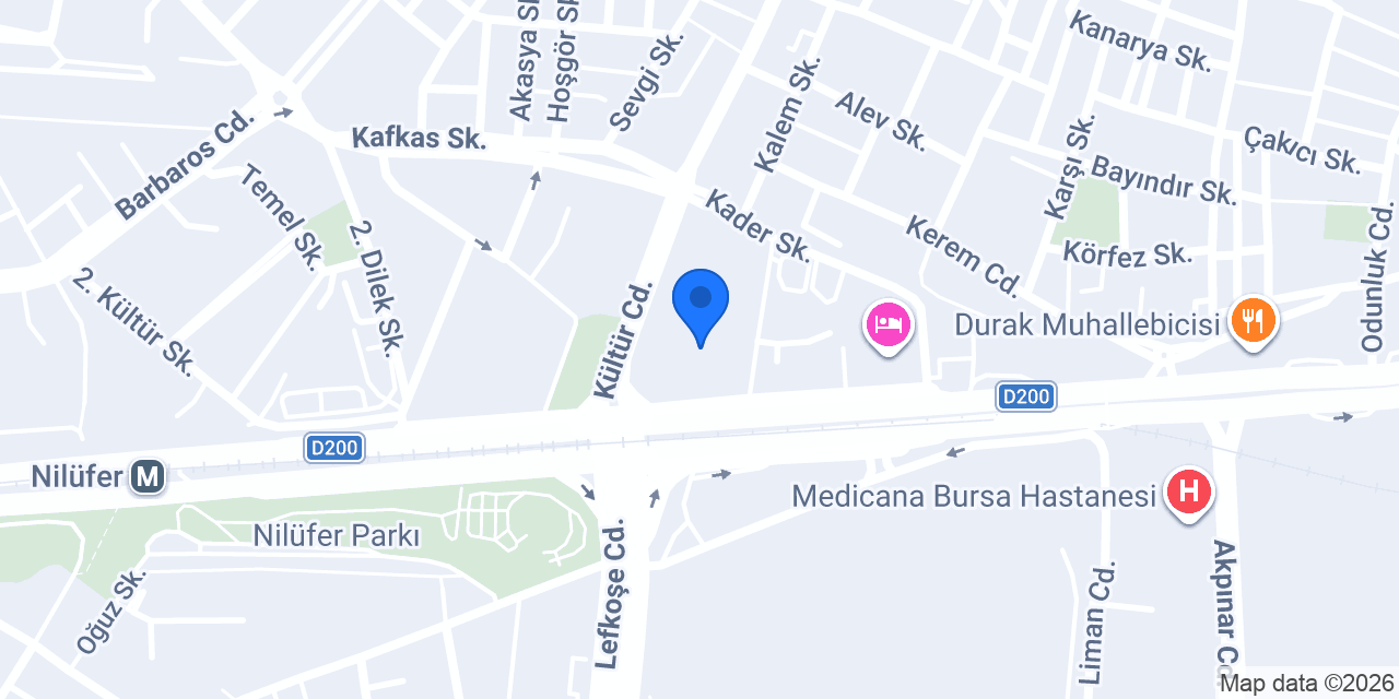 Kuveyt Türk Bursa Bölge Müdürlüğü konumu