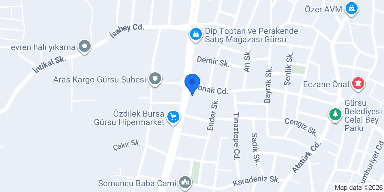 İnci pastanesi konumu