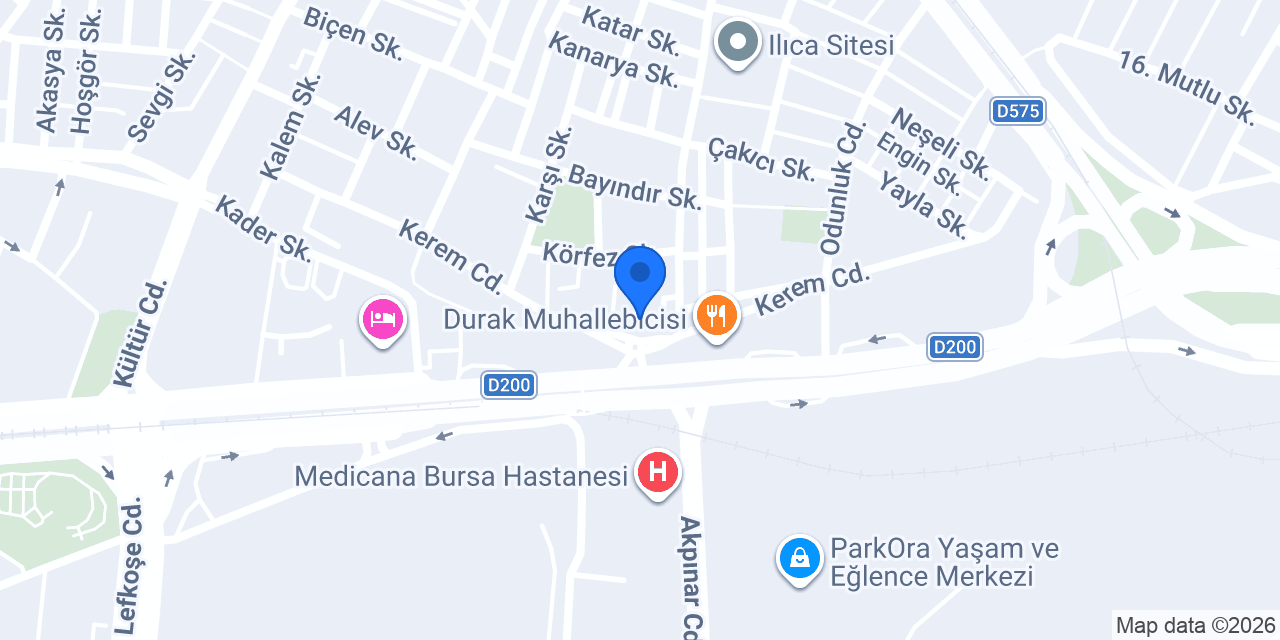 Nilüfer Oto Kiralama konumu