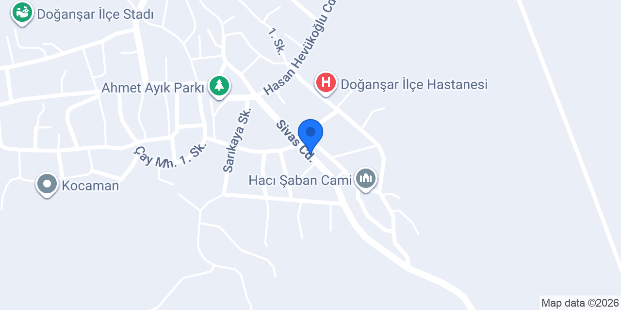 Doğanşar Müftülüğü konumu
