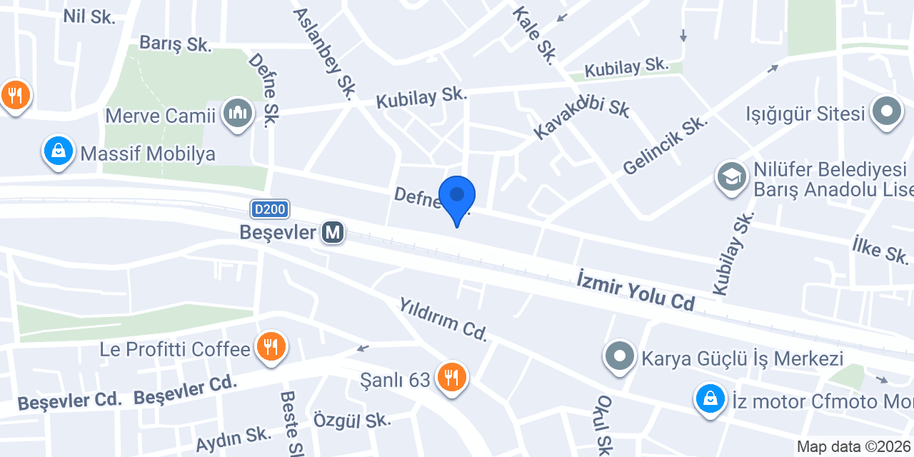 İder Mobilya Bursa konumu