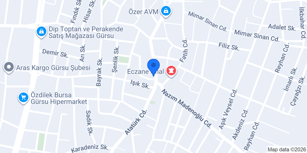 Özgür Şifa Eczanesi konumu