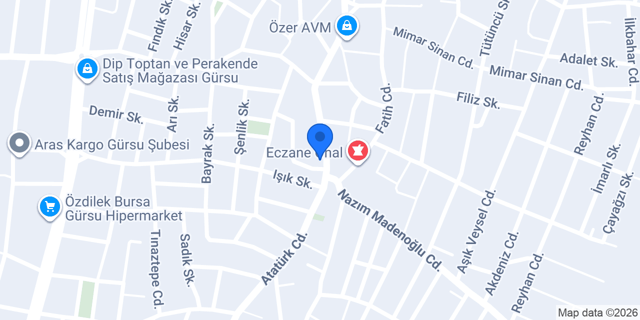 Gürsu Erkek Kuaför Salonu konumu
