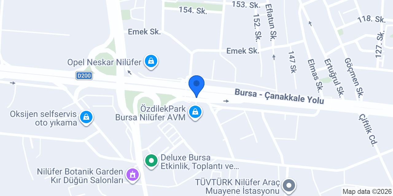 bursa nilüfer oto ekspertiz konumu