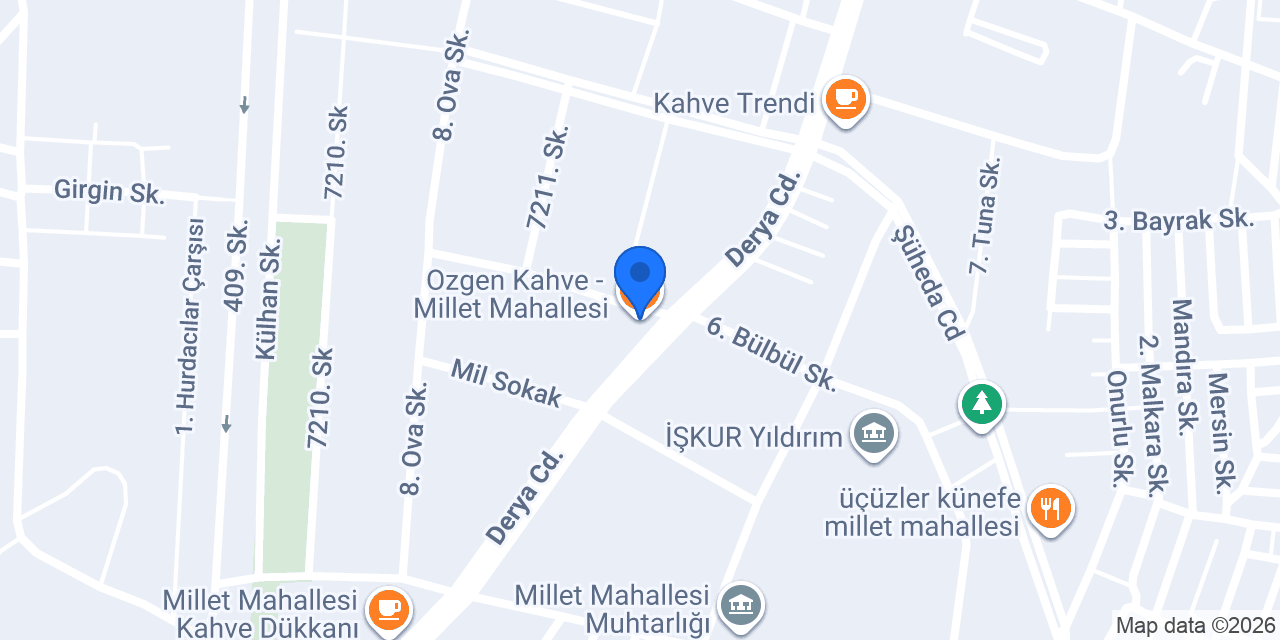 Ozgen Kahve - Millet Mahallesi konumu