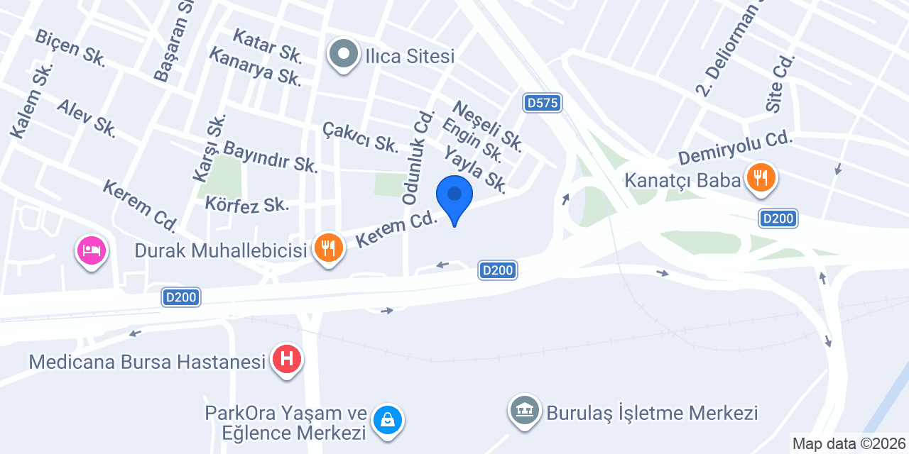 Nilüfer Lastik Otomotiv konumu
