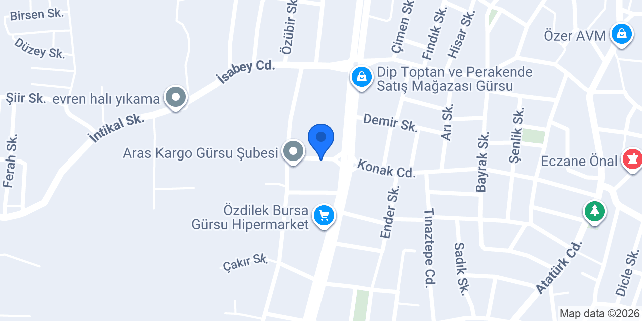 Bursam teknik servis konumu