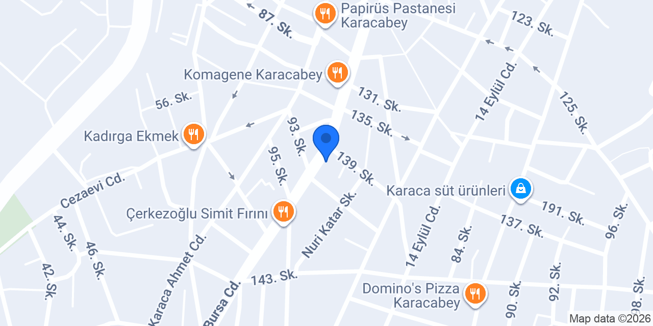 Şekerbank Karacabey Şubesi konumu
