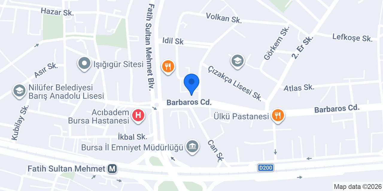 Altın Tepsi Börekçisi konumu