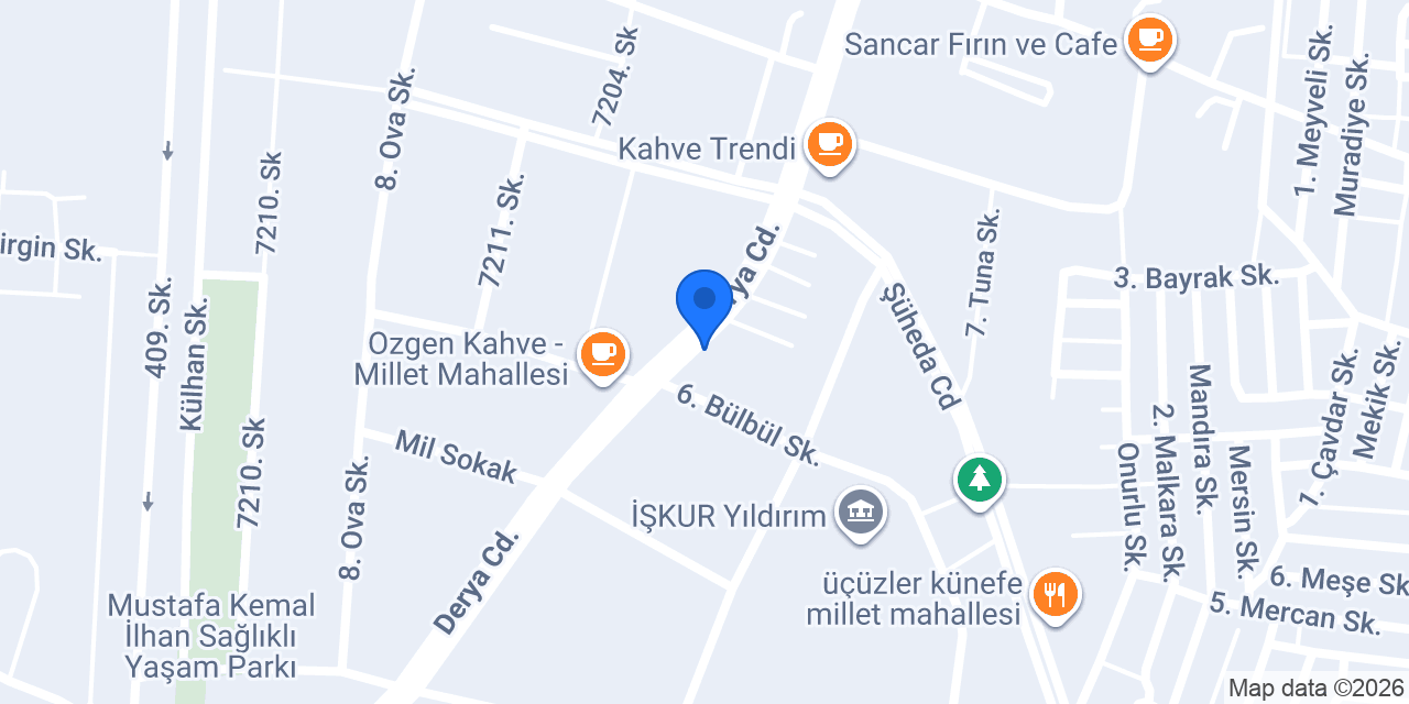 Bereket Döner - Bursa Yıldırım Millet Mah. konumu