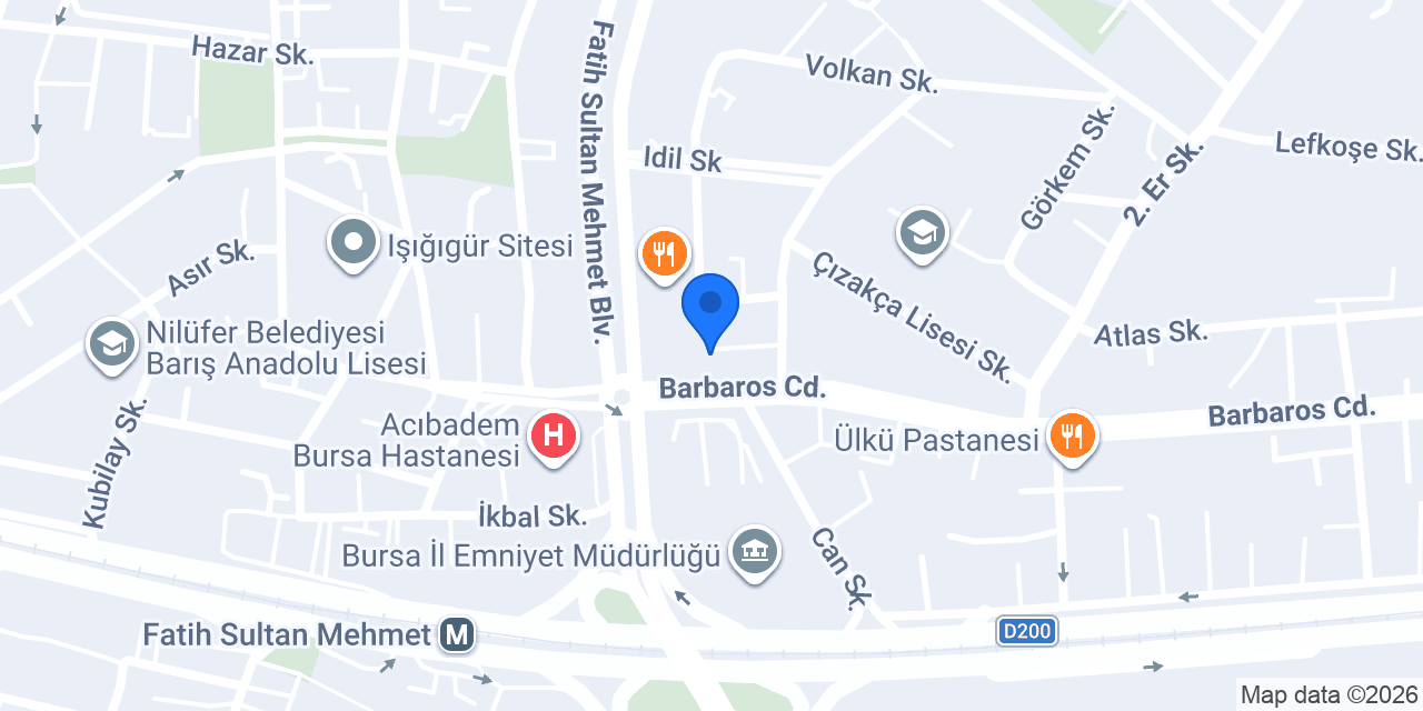 Bursa Burun Estetiği Op. Dr. Ümit Çakır konumu