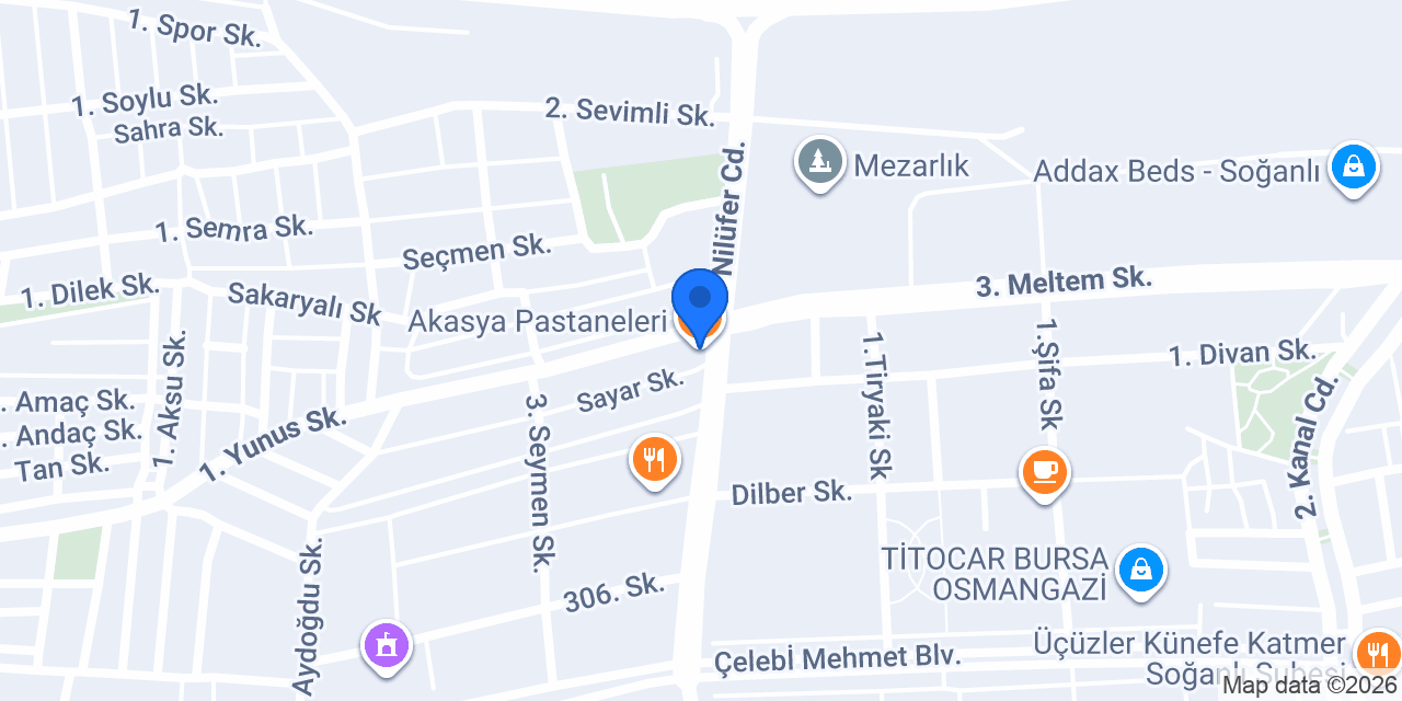 Akasya Pastaneleri konumu