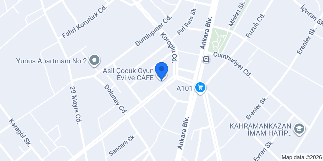 Asil Çocuk Oyun Evi ve CAFE konumu