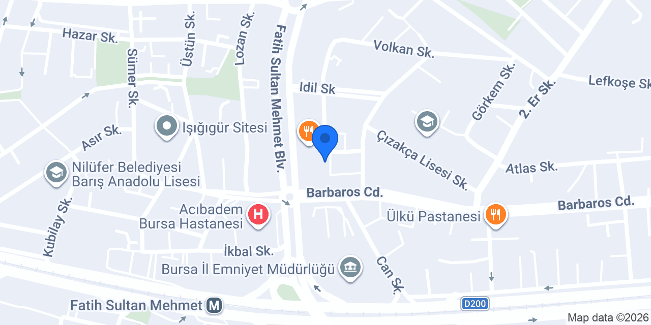 Uz Dr Murat KÜÇÜKTAŞ Kliniği konumu