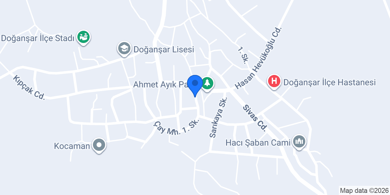 Doğanşar Öğretmenevi konumu