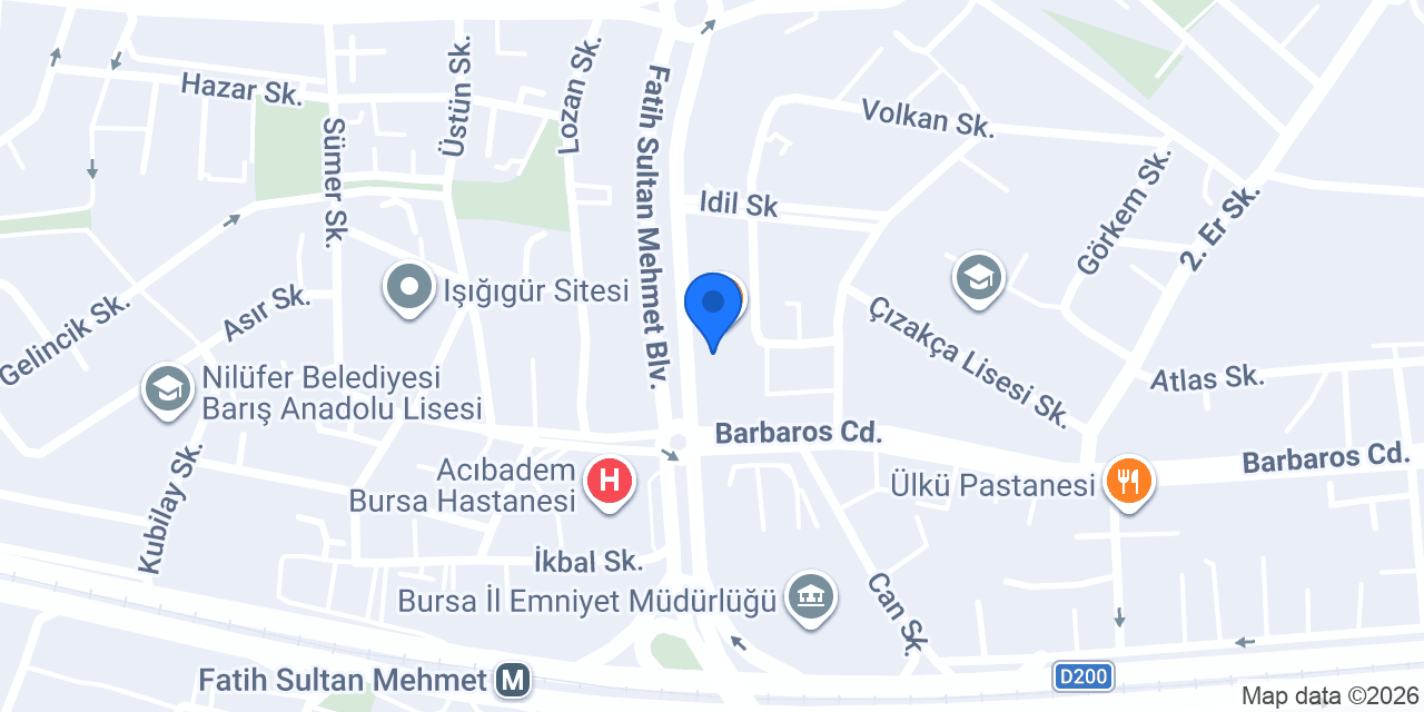FSM Ayak Bakım Merkezi konumu
