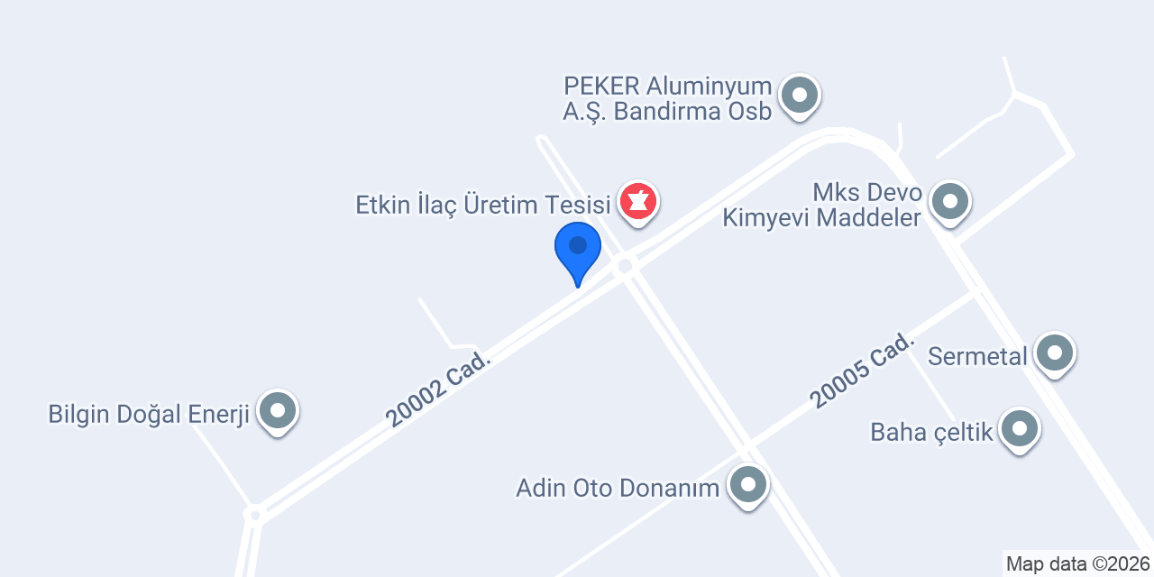 GENSA KİMYA SAN. VE TİC. A.Ş. konumu