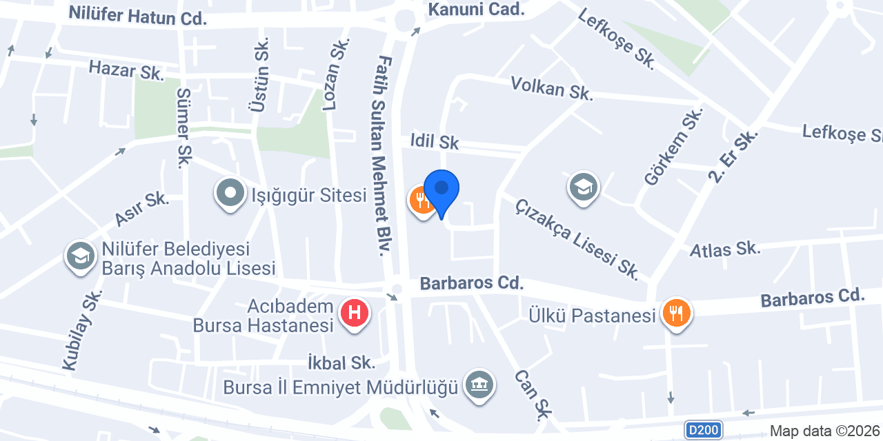 Bursa İngiltere Vize Başvuru Merkezi konumu