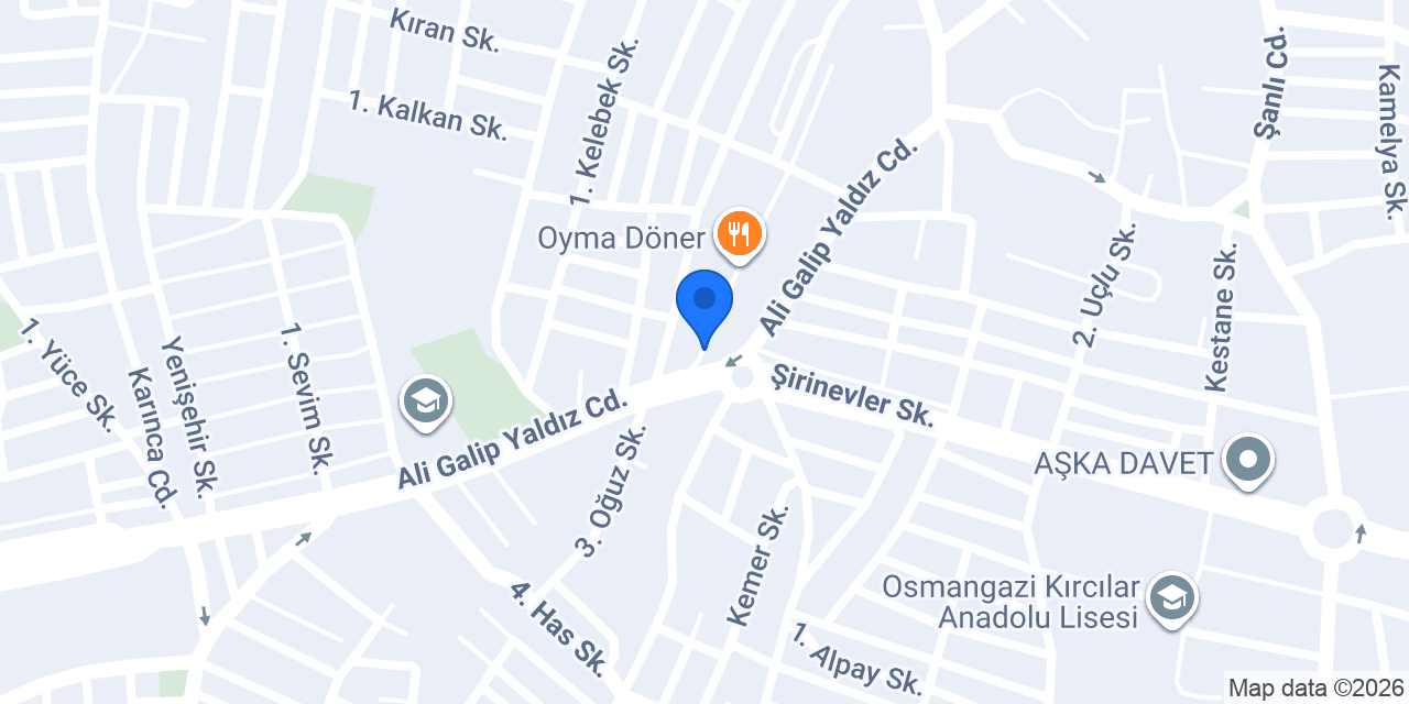 Bursa Çamaşır Yıkama konumu