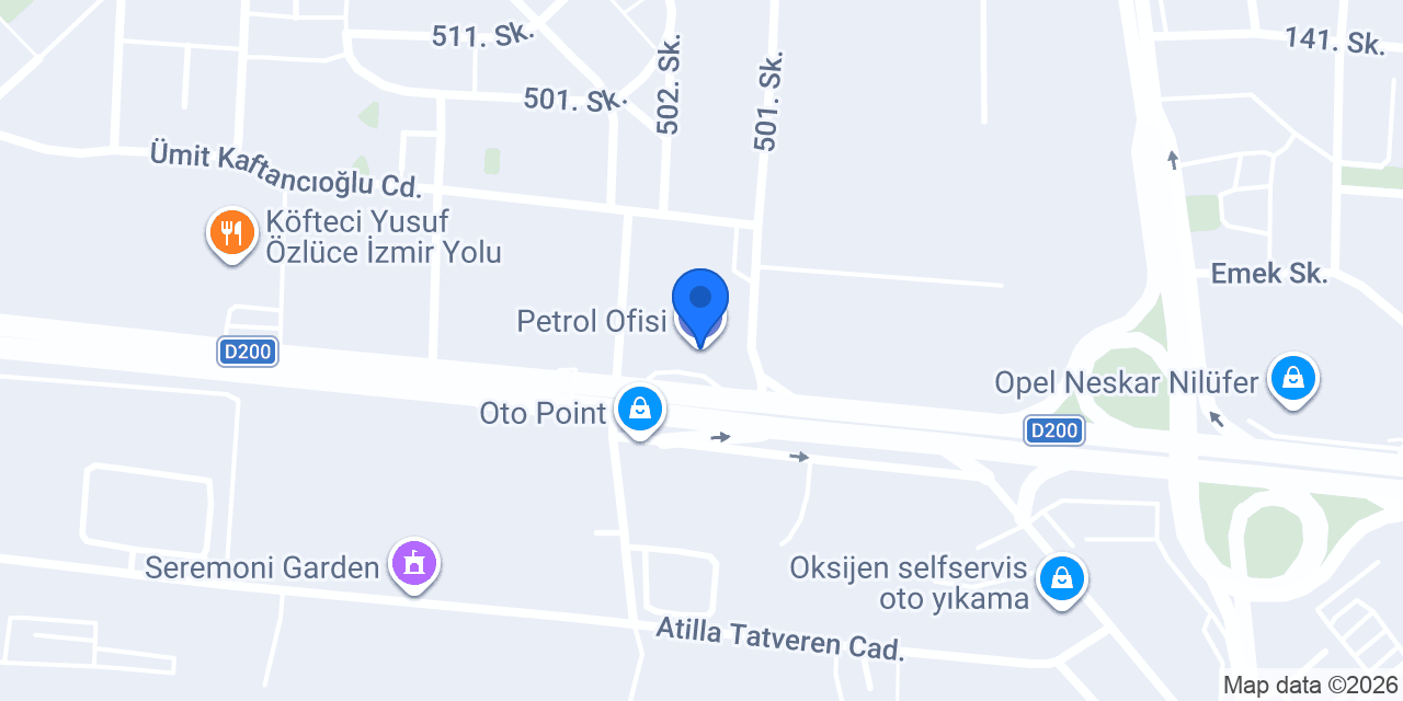 Petrol Ofisi konumu