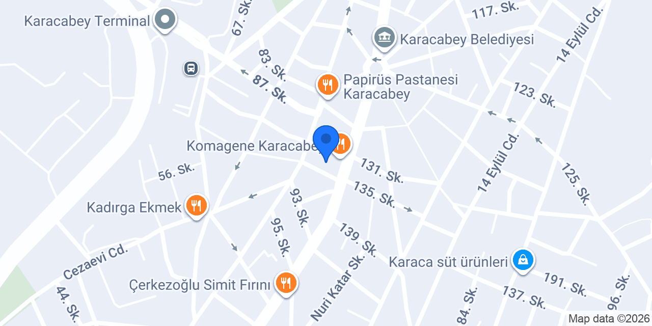 Karacabey Çabuk veteriner kliniği konumu