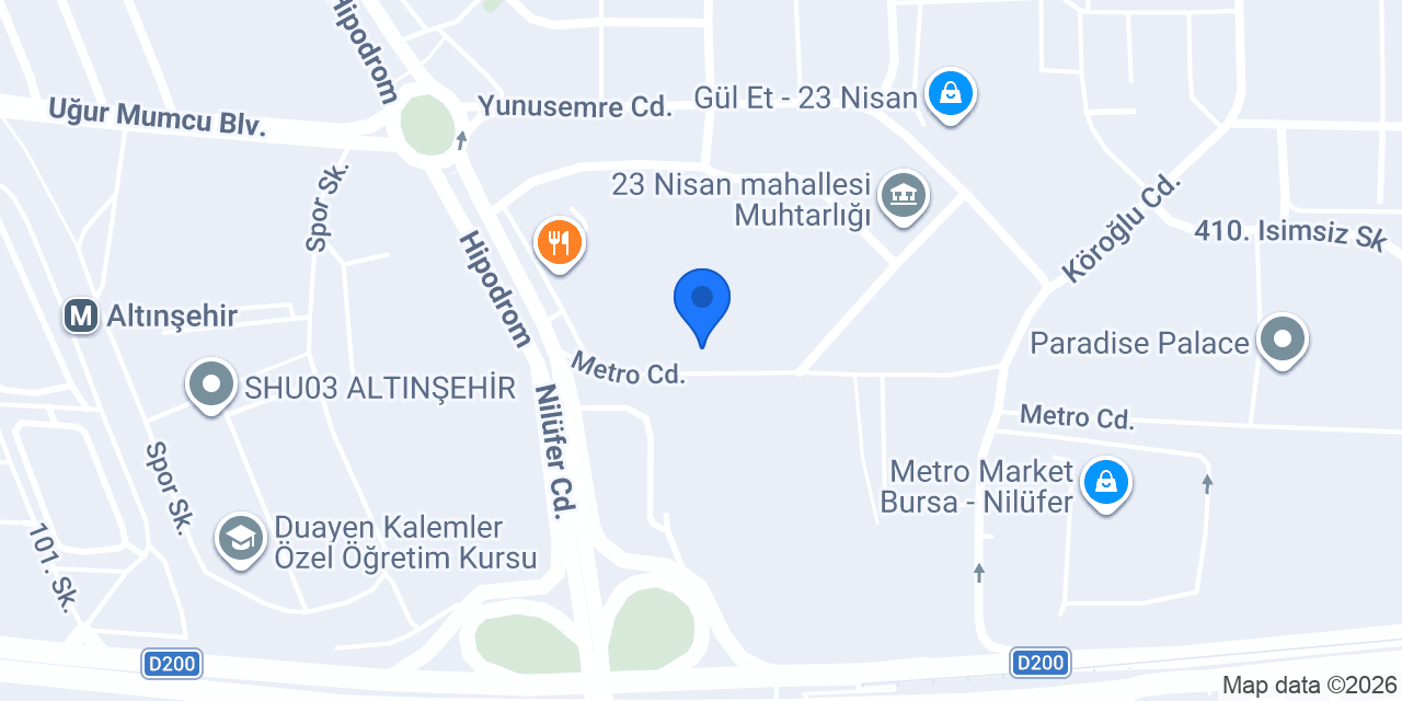 Sfit Bursa Nilüfer konumu