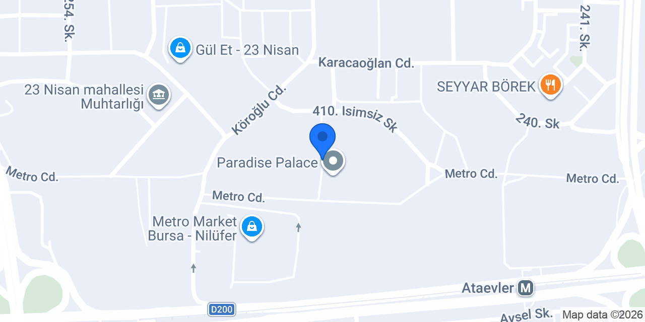 Faruk Gıda - Nilüfer konumu