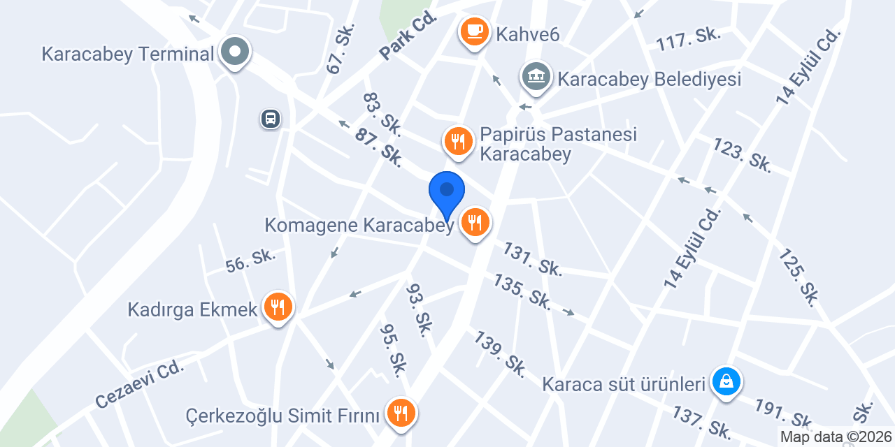 Cafe Atölye konumu