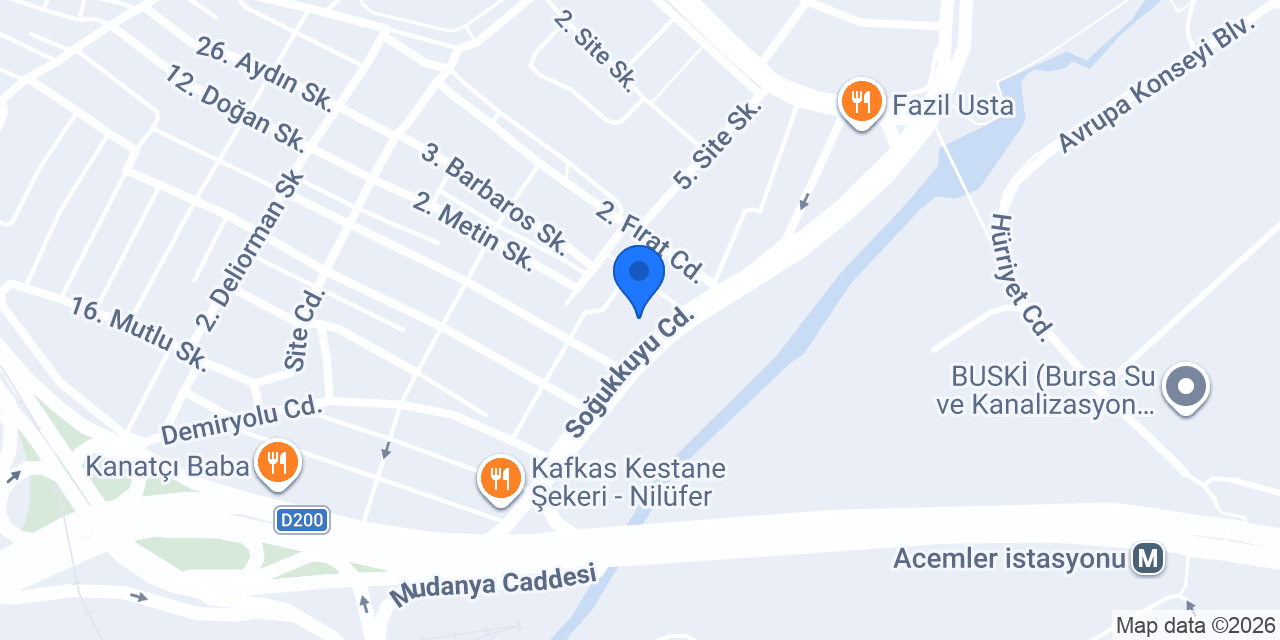 Evinta Mobilya konumu